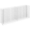 VidaXL Raised Bed with Gabion Flower Bed Plants Garden Terrace Outdoor Backyard Planter Galvanized Steel 145635