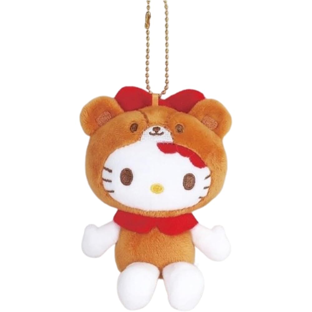 Nakajima Corporation Hello Kitty Tiny Chum Transformation Brown Plush Toy 11x8.5x4.5cm