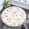 Miffy,Round Area Rug,Carpet Rug for Living Room Bedroom Sofa Playroom Decor,Non-slip Floor Mat