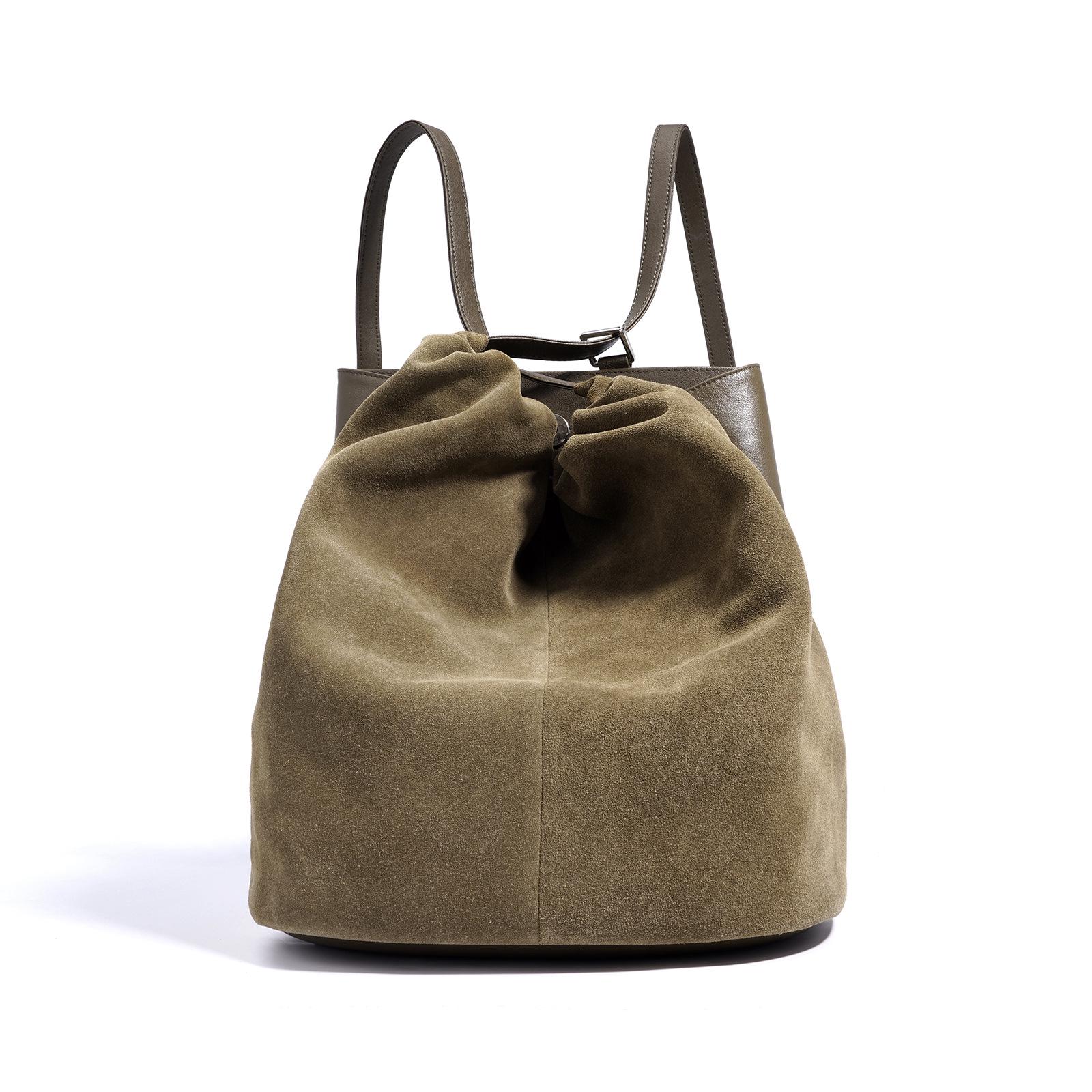 

Niche 2025 Suede Backpack - High-End, Versatile Autumn/Winter Brown Texture Casual Shoulder Bag for Women