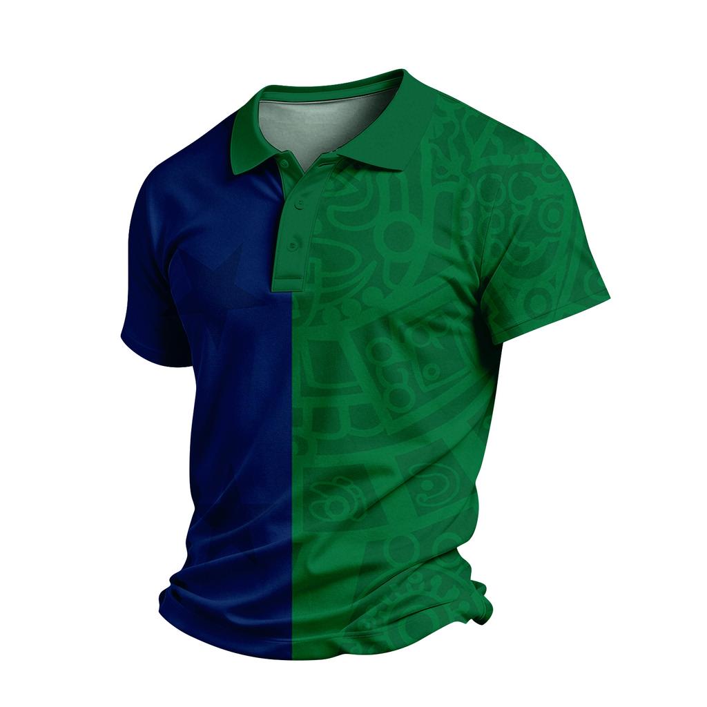 Men's USA Graphic Short Sleeve Shirt with Button Front Collar for Casual Everyday Wear