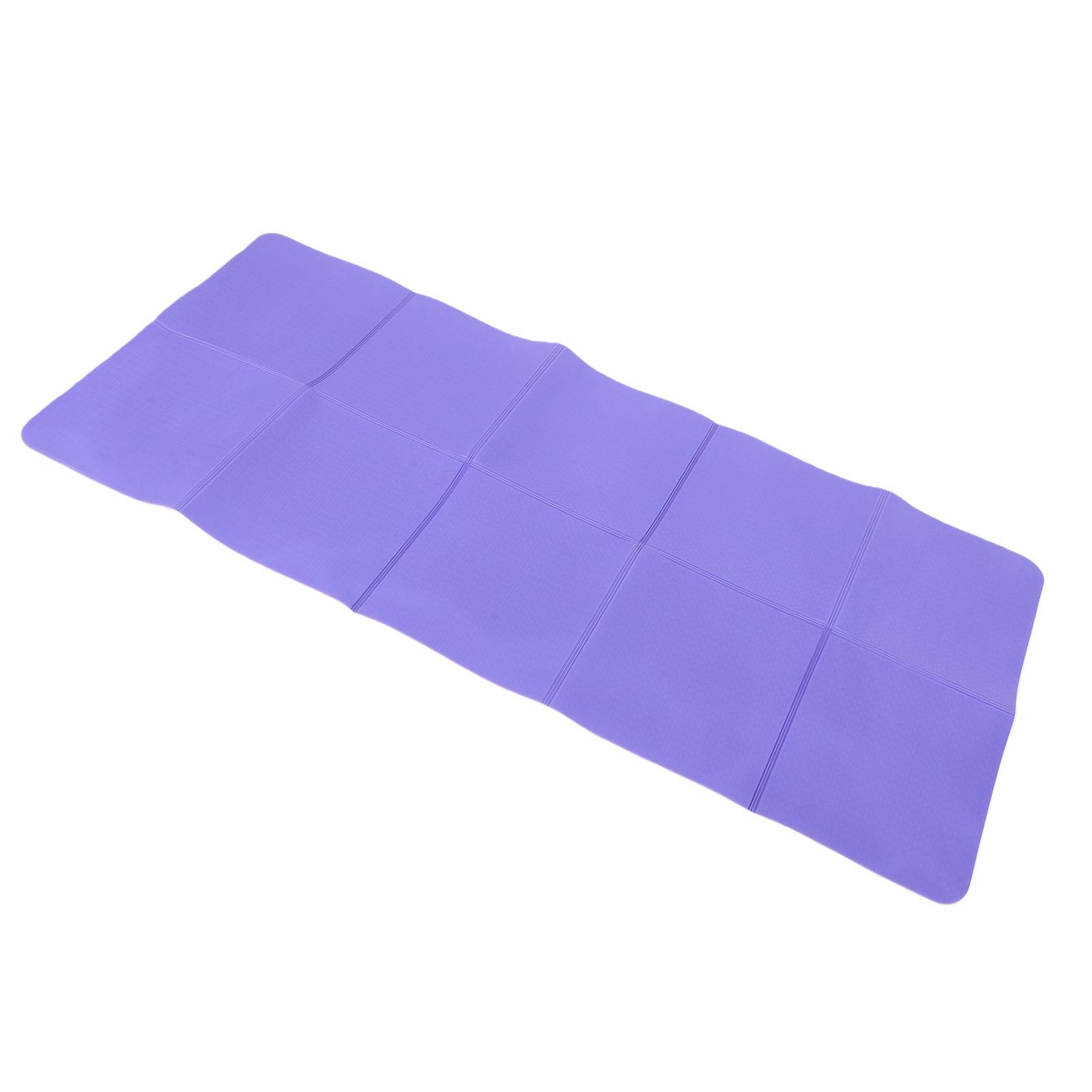 

Fitness Mat TPE Multifunctional Foldable Double Sided Anti Slip Workout Mat for Dance Lunch Break Sports Deep Purple 183x80x0.6cm / 72.0x31.5x0.2in синій