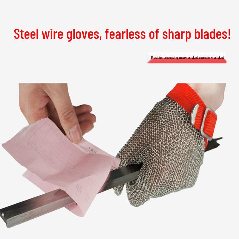 Cut-Resistant Stainless Steel Mesh Gloves for Meat Processing