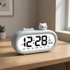 Children's Cartoon LCD Desktop Alarm Clock - Mute, Electronic for Bedroom or Study