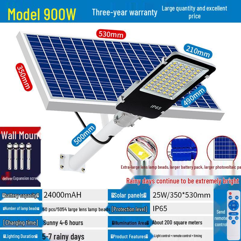 Super Bright Waterproof Solar Courtyard Lamp: Outdoor Wall & Street Lighting, 6-Meter Range