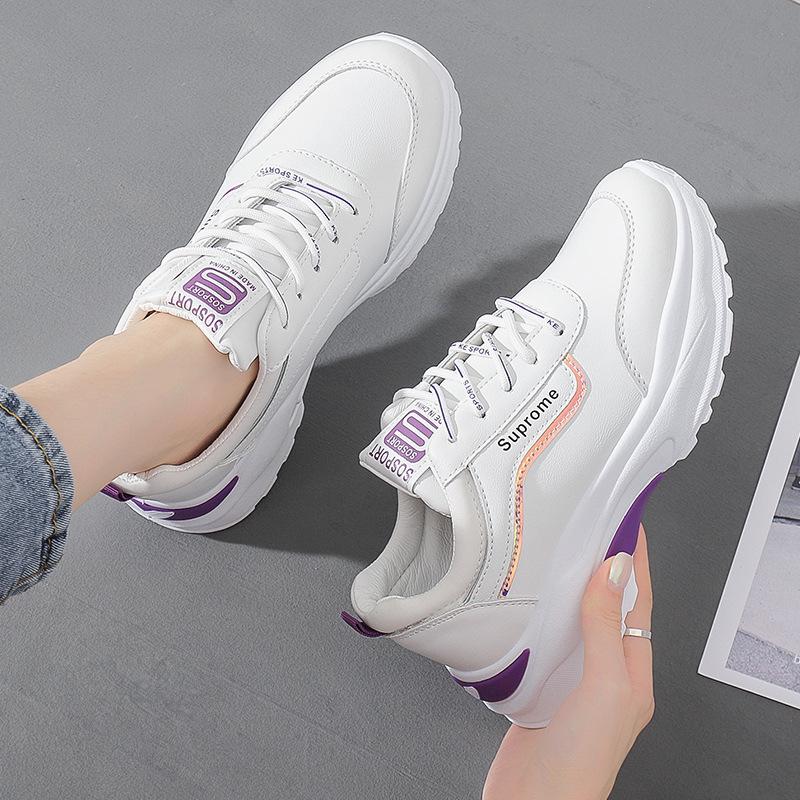 Women's leather shoes, autumn new little white shoes women's sports shoes women's versatile Korean version of student women's shoes simple