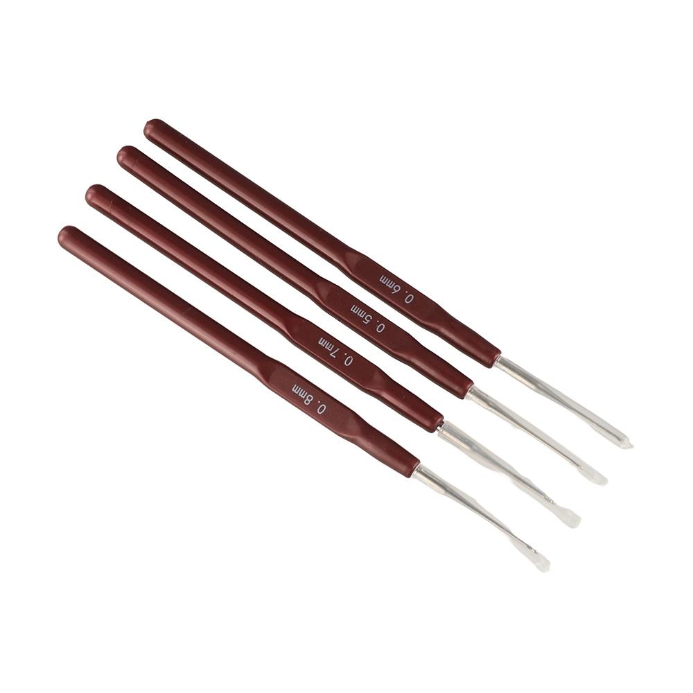 Häkeln Mikrohaken 0,5 mm 0,6 mm 0,7 mm 0,8 mm Häkelnadel Haken Nadel zum Flechten