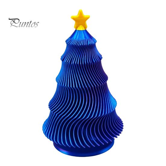 Travel Fidget Gadget 3D Printed Christmas Tree Toy, Lightweight Mini Desktop Ornament, Anxiety Relief Spinner Decompression Hand Toy for And