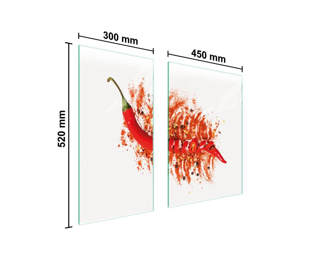 SZKLANA PŁYTA OCHRONNA DESKA 75x52 CHILLI