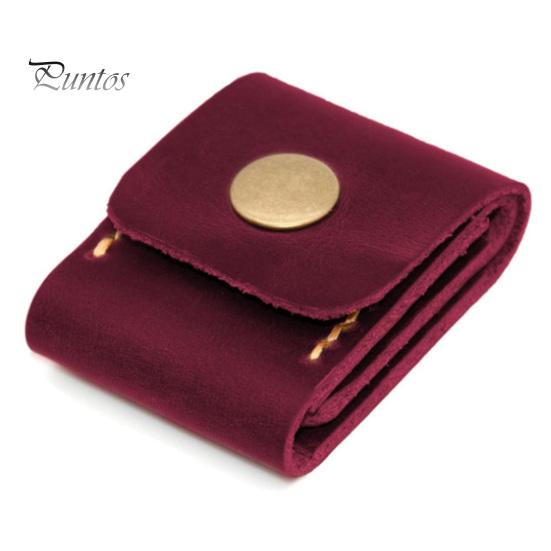 

Чехол для медиатора на 3 слота, сумка-держатель медиатора, чехол из искусственной кожи для хранения медиатора с застежкой-кнопкой для любителей гитары вино красного