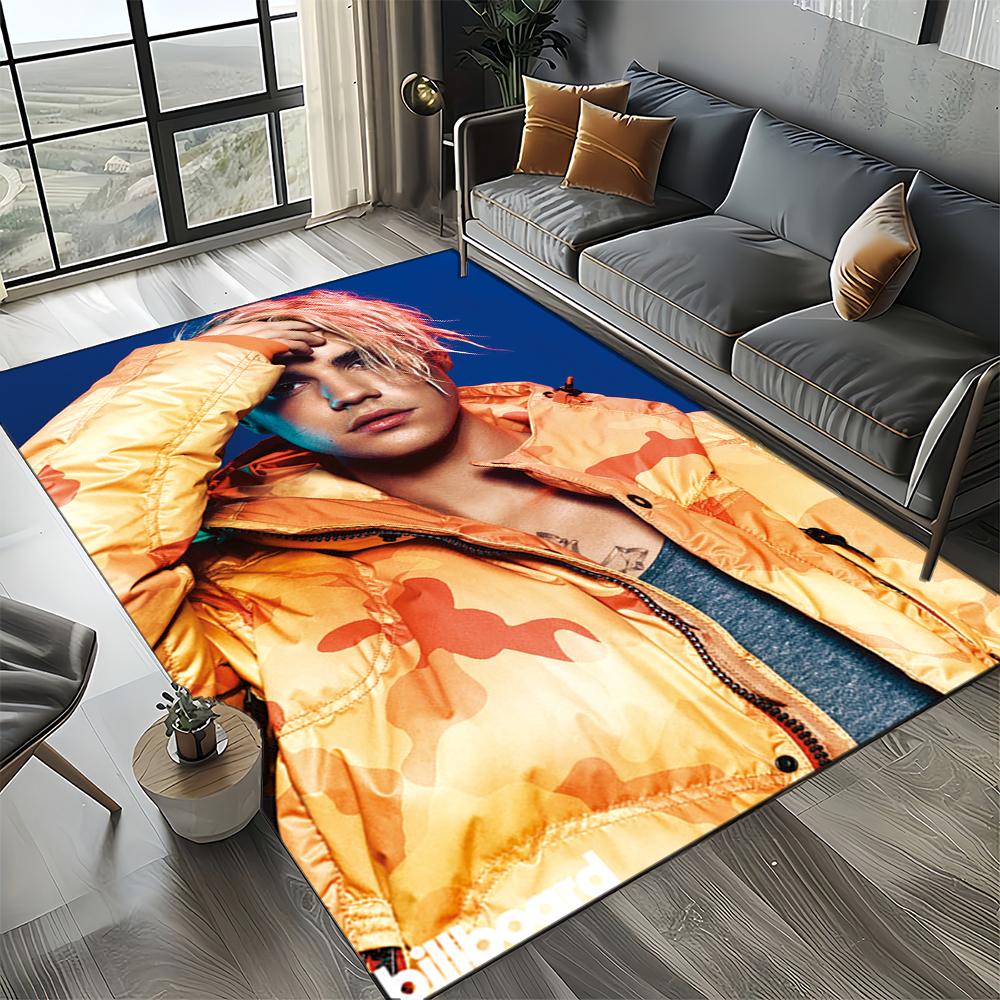 2025 New Style Justin Drew Bieber Singer JB Carpet Rug for Living Room Bedroom Home Sofa Decoration,Kid Play Non-slip Floor Mat