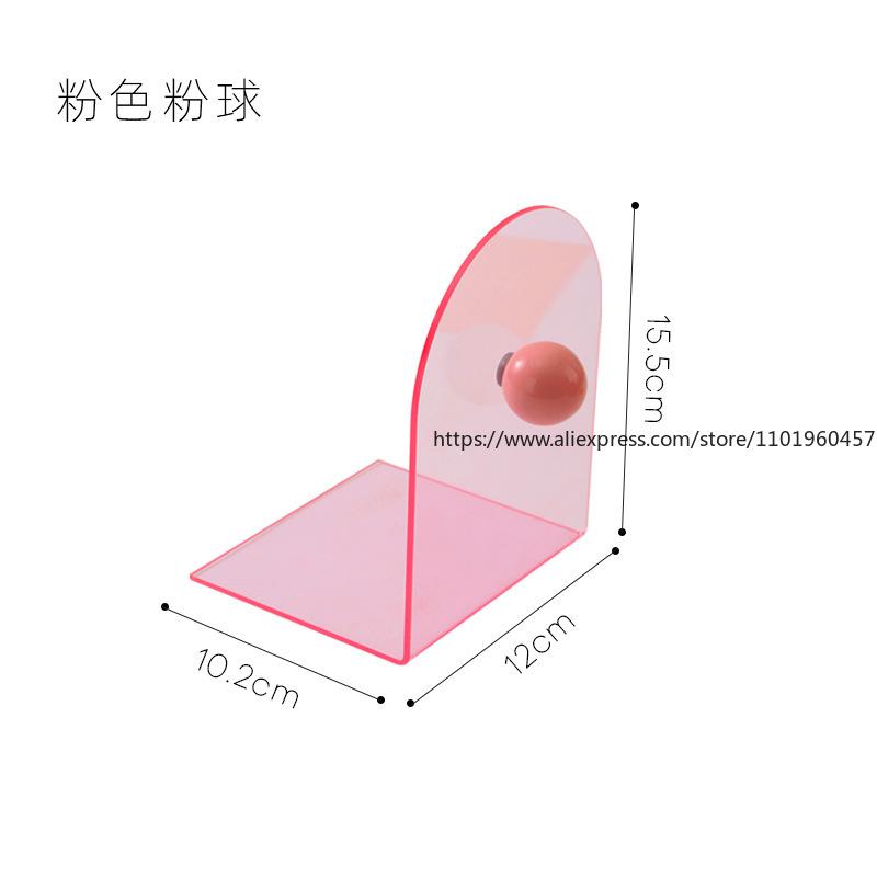 Dopamine Ball Acrylic L-Shaped Bookstand Office Study Student Desk Bookstand Nordic Ins Style