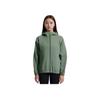 Li Ning Sports Lifestyle Series Solid Color Zip-Up Hooded Windbreaker Women Outerwear Gray-Green AFDU626-7