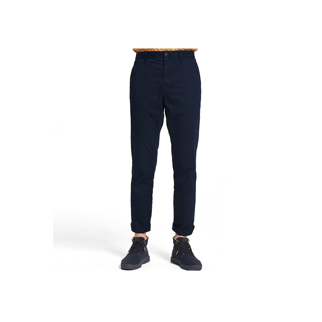 Timberland Solid Slim Fit Straight Leg Casual Pants Men bottoms Blue A29Q2-433