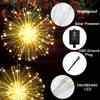 4/5pcs of Solar-Powered Outdoor Firework Lights, Featuring 240/360/450 LED Sparkling Starburst Sphere Designs, Available in Warm White, Multicolor