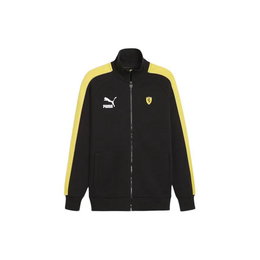 

Puma Ferrari Race Iconic T7 Track Jacket Color Block Brand Logo Patch Casual Raglan Sleeve Stand Collar Long Sleeve Jacket Men jackets Black 625198-01 M
