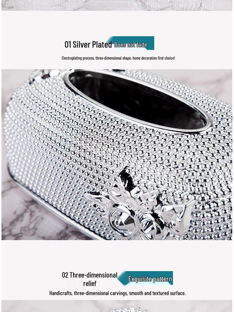 European Exquisite Creative Fashion TikTok Trendy Tissue Dispenser Box