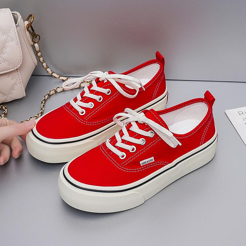 6 Spring High-end Women's Shoes Canvas Shoes Classic Retro Casual Guochao Student Skateboard Shoes