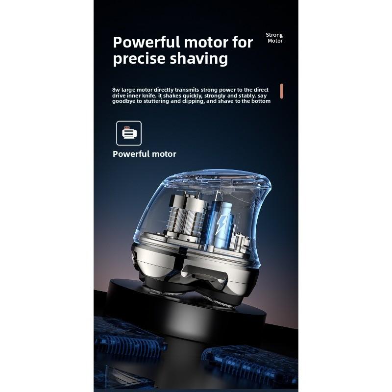 Magnetic Suction Razor Head Gadget - Fully Washable, Digital Display, Electric Shaving Kit