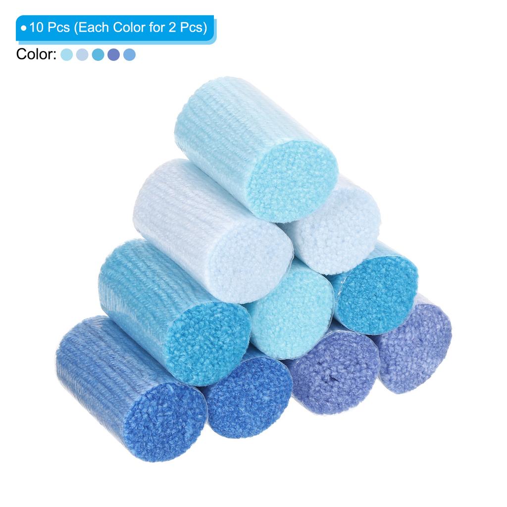 10 Rolls Latch Hook Yarn, Latch Hook Kit Yarn Precut Hook Rugs Yarn Crochet Colorful For Latch Hook Rug Adults Beginners