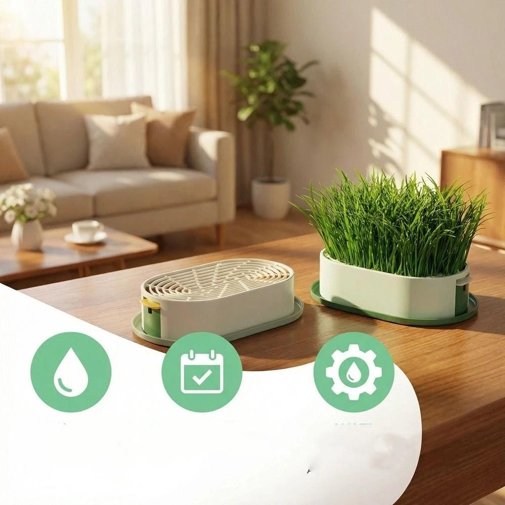 Removable Cat Grass Planter Box Layered Design Hydroponic Cat Grass Box  Home Decor