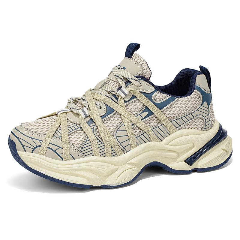 Chunky sneakers four seasons Men's mesh breathable light soft-sole anti-slip comfort outdoor casual walking sports running shoes