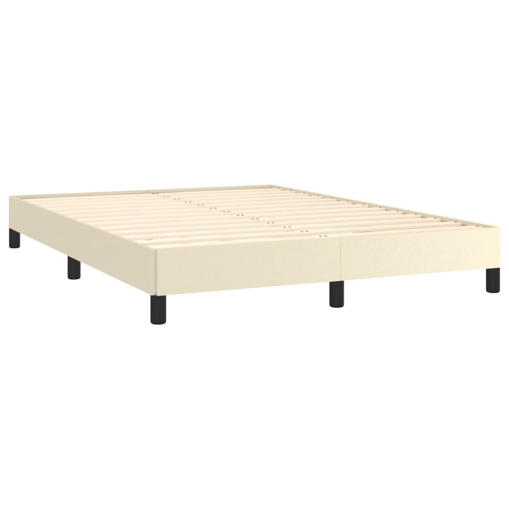 Bed Frame Cream 140 x 200 cm Faux Leather