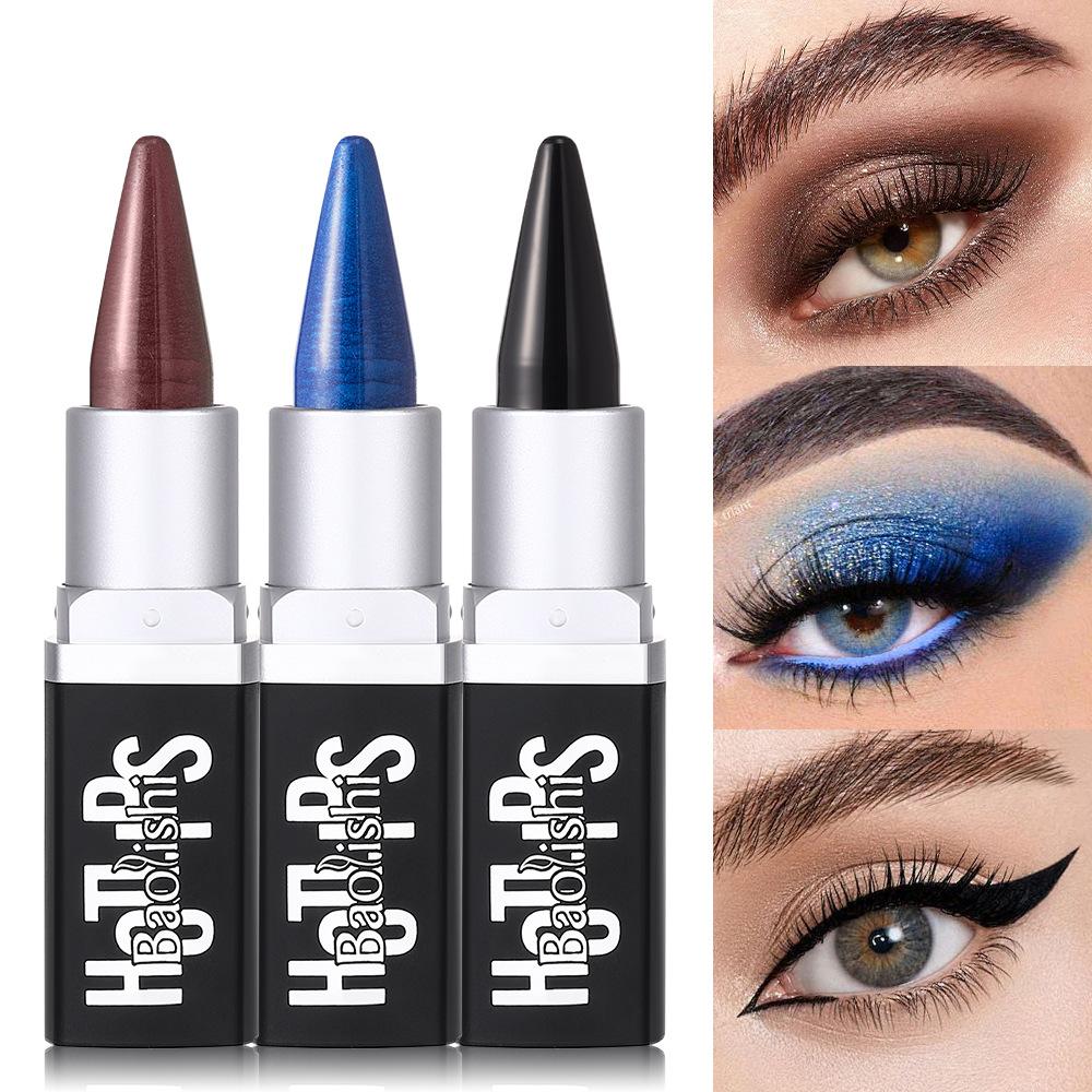 6-Color Pearlescent Eyeliner Stick Eyeshadow Stick Waterproof Non-Smudge Eyeliner Cream Quick Dry Long Lasting Eyeliner Pen Eyeshadow