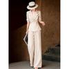 Elegantes Sommer-Blazer- und Weitbein-Hosen-Set für Damen