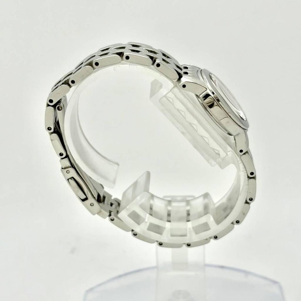 Used [New Battery] SEIKO 4P Diamond Shell Ladies Watch Silver 1N01-0HE0 573019