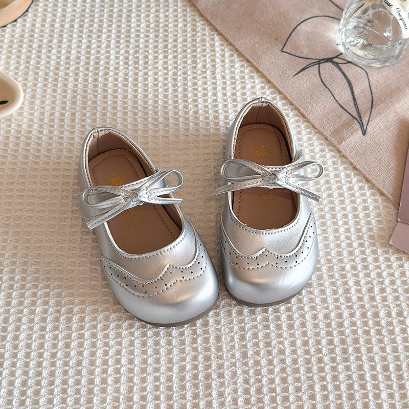 Girls' Small Leather shoes2026Spring and Autumn New Collection: British-Style Brogue Shoes for Little Girls, Fashionable Princess Shoes, Baby Leather