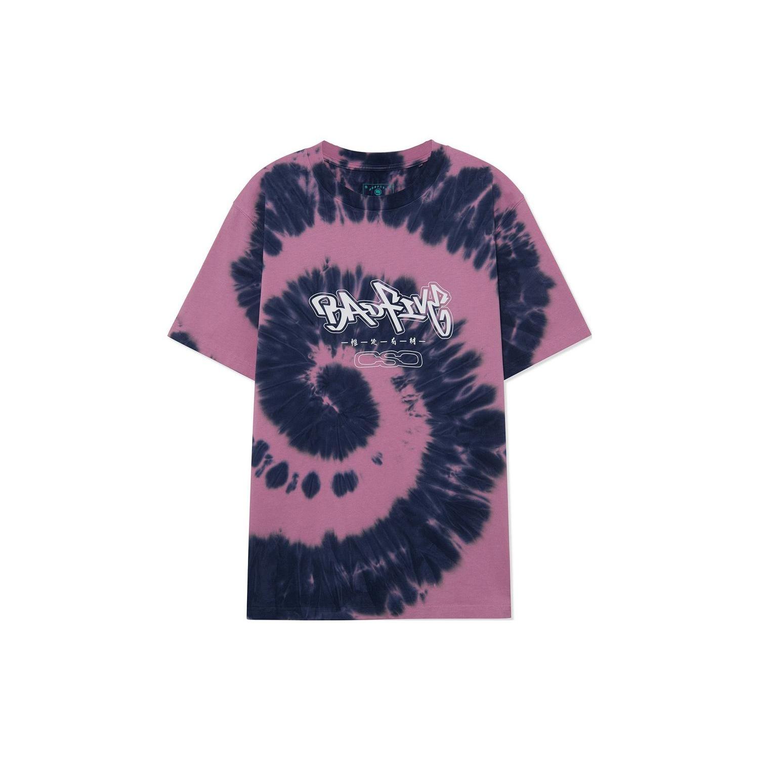 Li-Ning BadFive Tie Dye Graphic T-shirt Pink Blue Men s AHSRB53-1 S