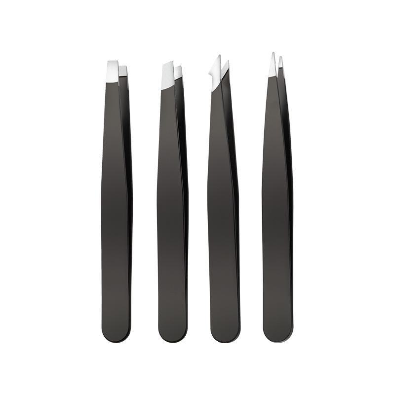 

Набор пинцетов для бровей ZIKOKO: Черные инструменты из нержавеющей стали для идеального ухода — включая бороду, брови и ресницы. Set