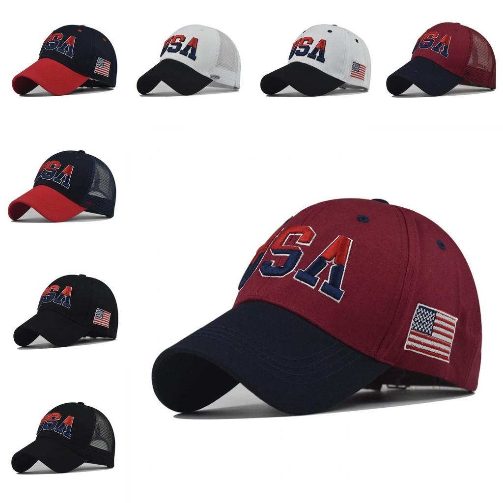 Klassieke Baseballpet met USA Borduurwerk en Verstelbare Pasvorm voor Mannen Zomer Casual Kleding