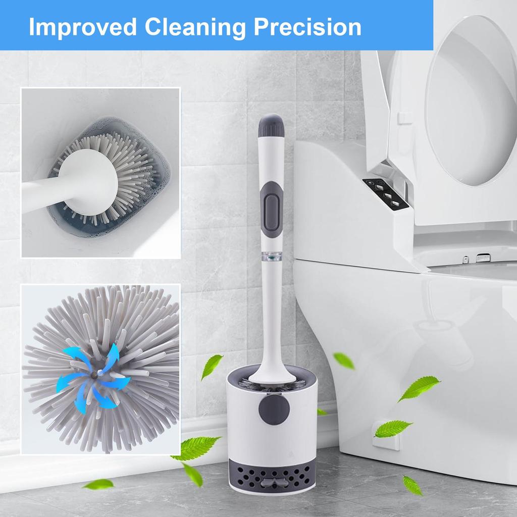 Toilet Brush Long-Handle Toilet Brush Cleaner And Holder Ergonomic Scrub Resistant Scrubber Cleaning Tool For Stone Floor Tile