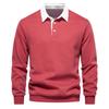 New Autumn Long Sleeve Polo Collar Sweatshirt, Plus Size European Trendy Casual Versatile High Quality Men's Hoodie