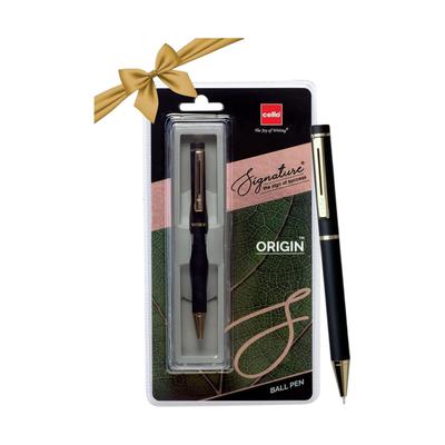 CELLO Signature Origin Ball Pen Blue Ink 0.7mm Fine Tip Refillable Metal Pen for Office & Gifting