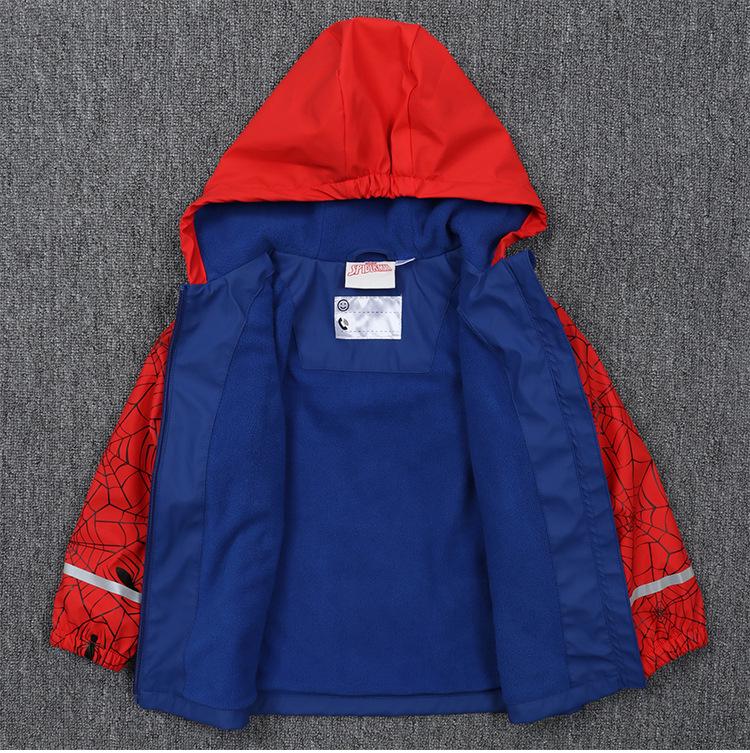 Children's Fleece-lined PU Raincoat for Ages 2-8 – Waterproof Jacket for Spring & Autumn