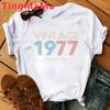 Vintage 1977 T Shirts Unisex Retro Summer Fashion 45th 45 Years Old Birthday Party Tshirt Ladies Top Unisex TShirt Male