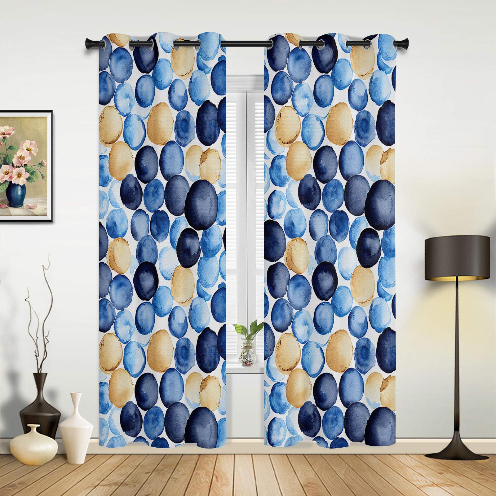 Акварельная текстура макарон занавеска для окна гостиная роскошный балдахин занавеска — фото 3