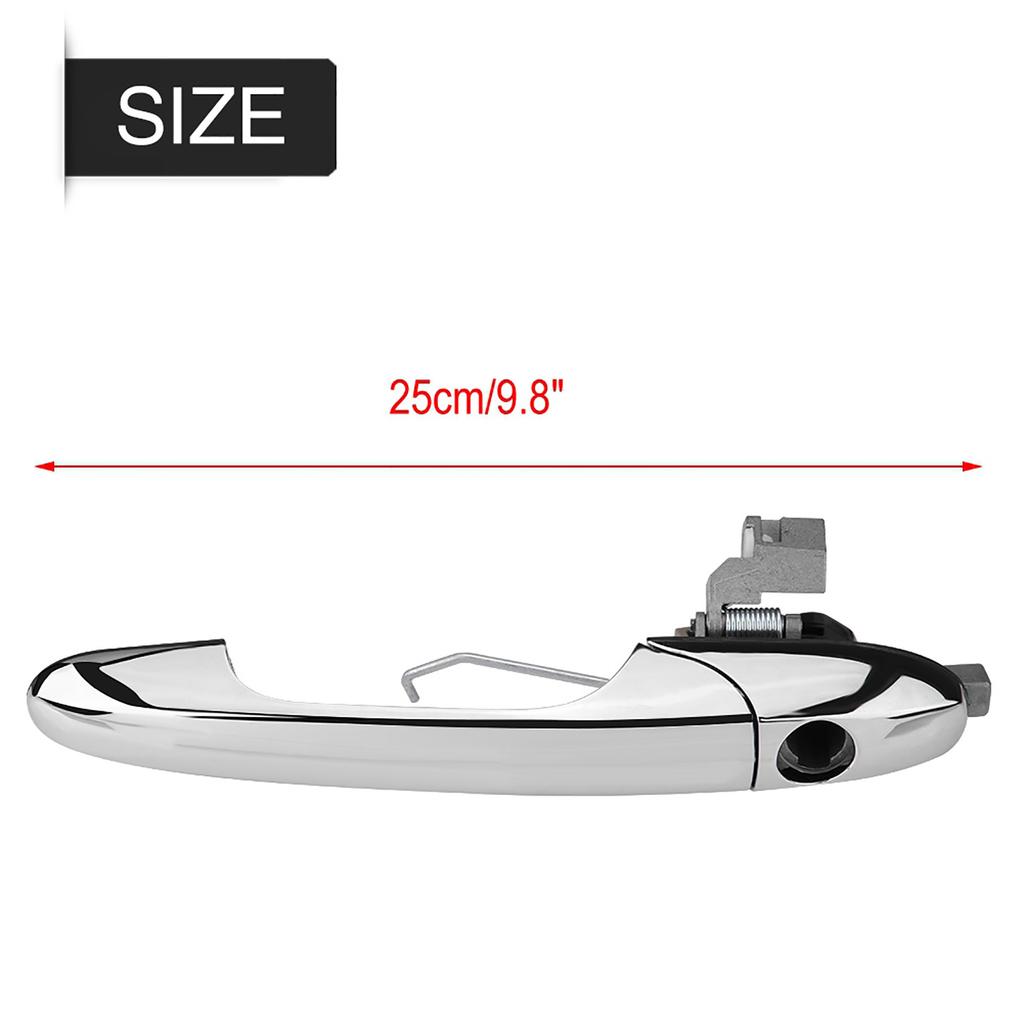 Car Exterior Door Handle Chrome Left Hand Drive Exterior Outer Door Handle 68069943AC for Fiat 500 2012-2018