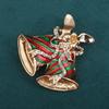 Santa Claus Enamel Rhinestone Brooches Badge Christmas Tree Brooch Daily Christmas Brooch  Daily