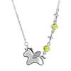 Original natural crystal stone star wish unicorn s925 silver necklace female white fritillary pony pendant gift female