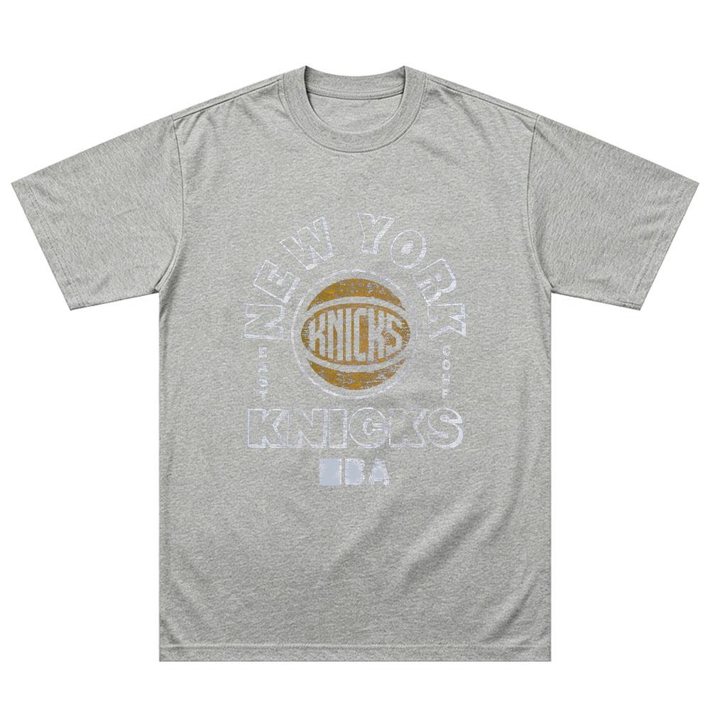 Maglietta Grafica Rilassata New York Sports Knicks Moda Estiva Cotone Traspirante T-shirt Unisex Girocollo Comfort Manica Corta Top