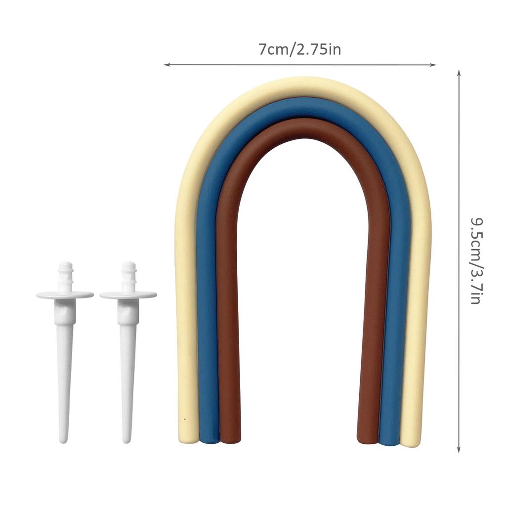 Rainbow Cake Topper Boho Birthday Cake Balls Decorations, Cake Toppers with Rainbow blue Balls for Birthday Party Decorations