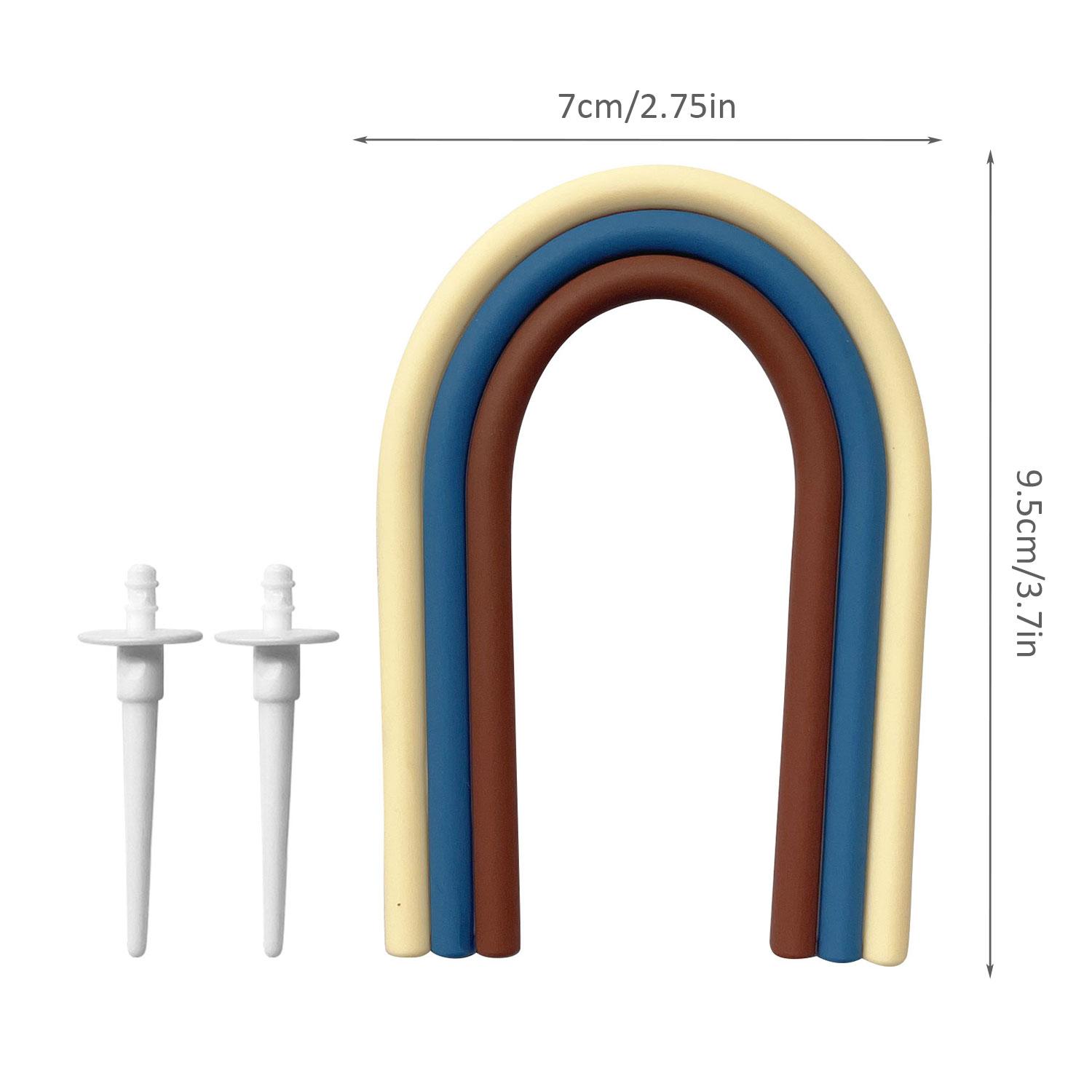 

Rainbow Cake Topper Boho Birthday Cake Balls Decorations, Cake Toppers with Rainbow blue Balls for Birthday Party Decorations