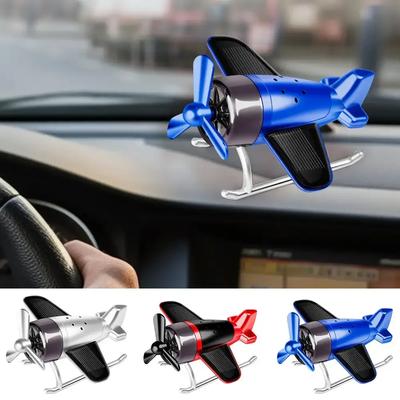 Solar Airplane Model Car Air Freshener Smell In The Styling Aircraft Center Console Decoration Auto Fragrance Air Fresheners