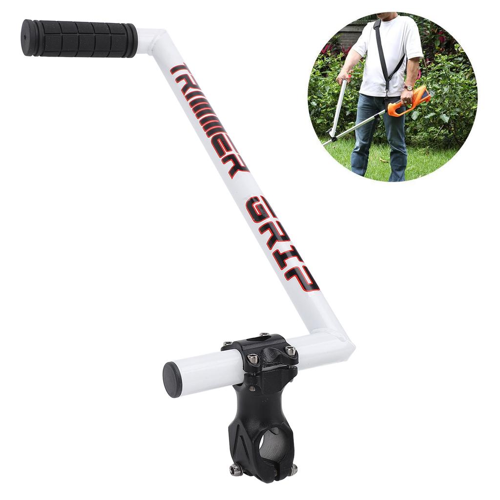 Ergonomic Trimmer Grip for Weed Grass Trimming Handle Extension Labor Saving White