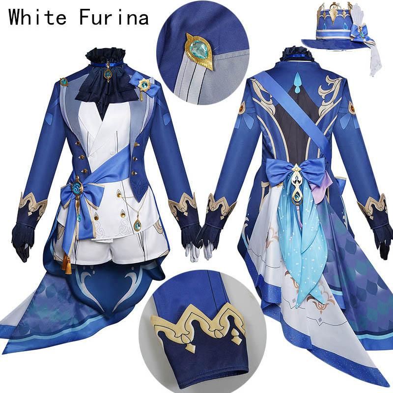 Furina Cosplay Kostüm Furina De Fontaine Focalors Cosplay Outfits Mit Hut Für Anime Comic Con