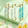 Elegant Imitation Pearl Bead Earrings for Women Crystal Natural Stone Beaded Earrings Stainless Steel Jewelry Gift